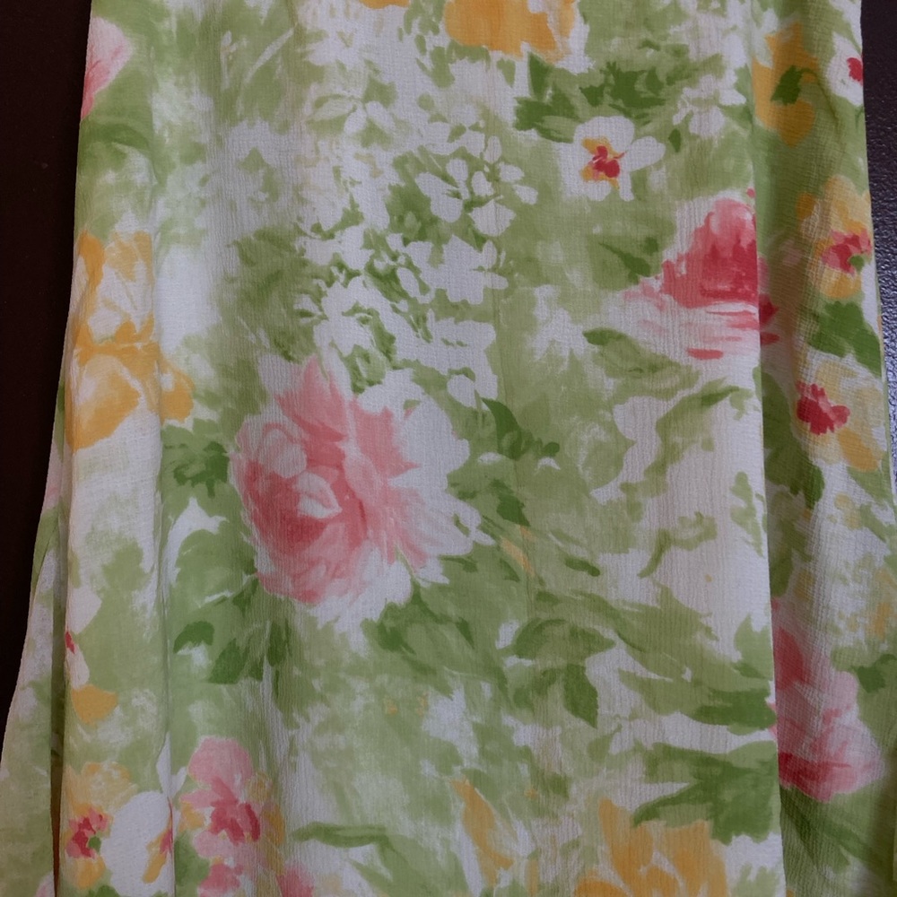 EMMA JAMES Floral Cottagecore Boho Women’s Skirt Gauzy Hi/Low Light Airy Lined - Picture 13 of 13